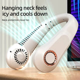 3000mAh Portable Bladeless Neck Fan – USB Rechargeable, LED Display, Quiet Cooling Air Cooler