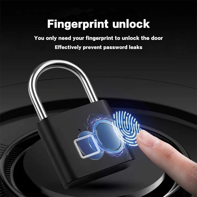 CDOK P2 Smart Fingerprint Padlock – Waterproof & Rechargeable