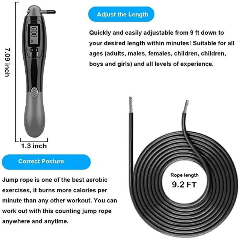 MIJIA Digital Wireless Jump Rope – Smart Fitness Tracker