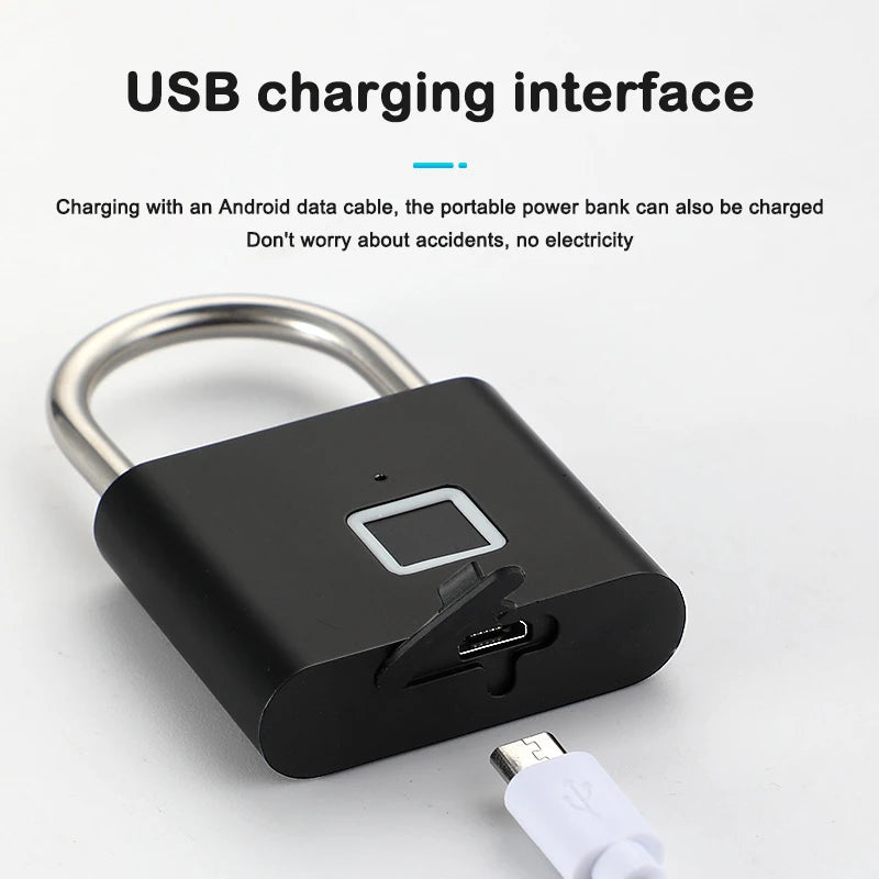 CDOK P2 Smart Fingerprint Padlock – Waterproof & Rechargeable